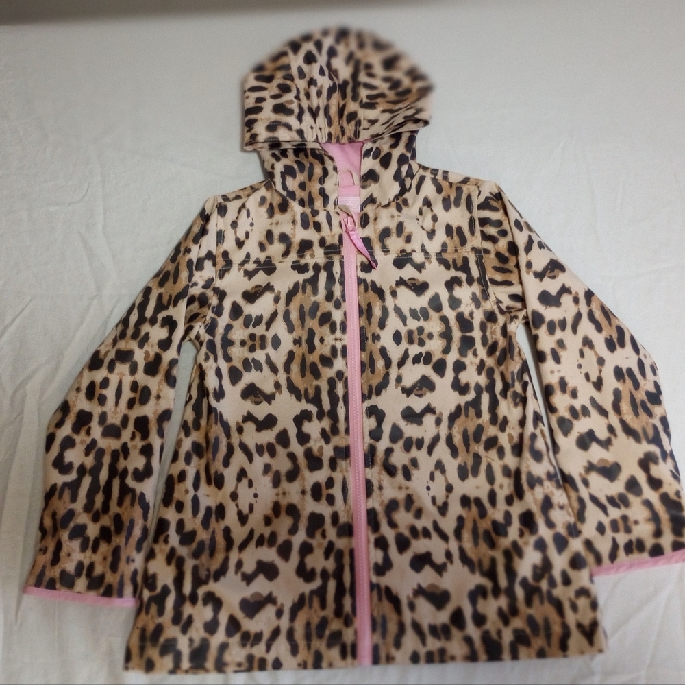 STEPHEN JOSEPH LEOPARD HOODED RAINCOAT Kid 6X
